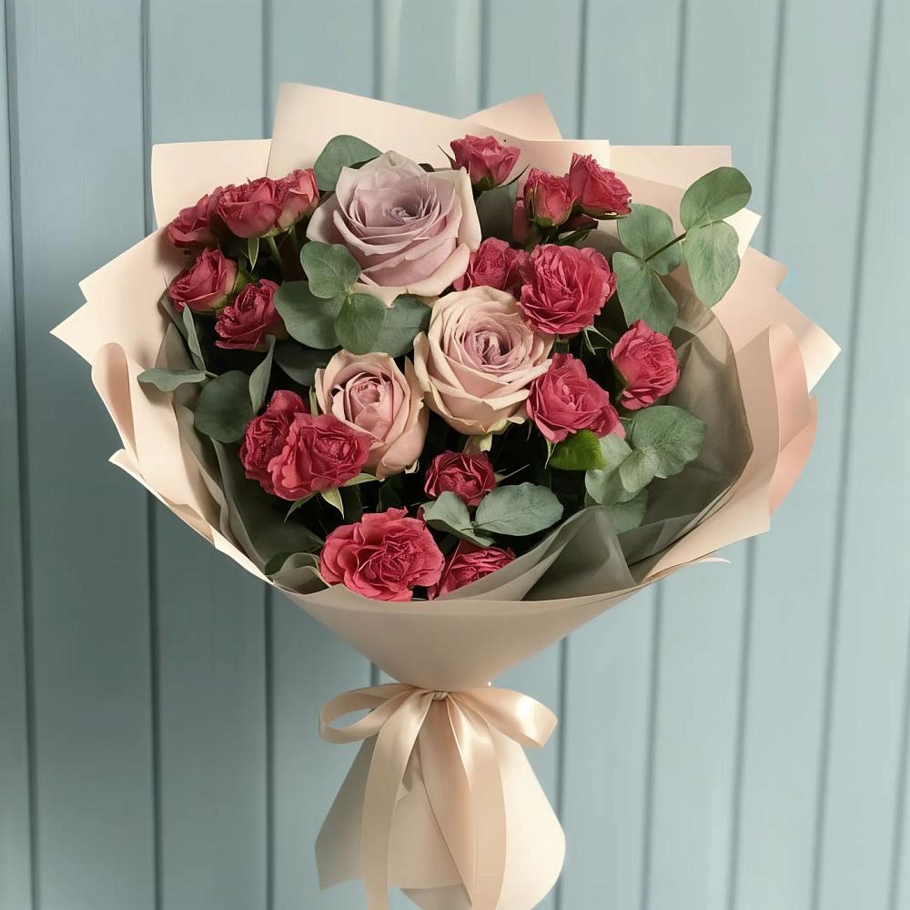 Букет цветов из: Гвоздики и Розы в Демидове