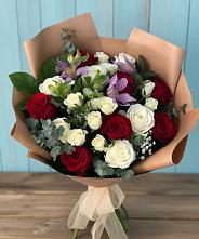Букет цветов из:  Розы и Альстромерии в Демидове