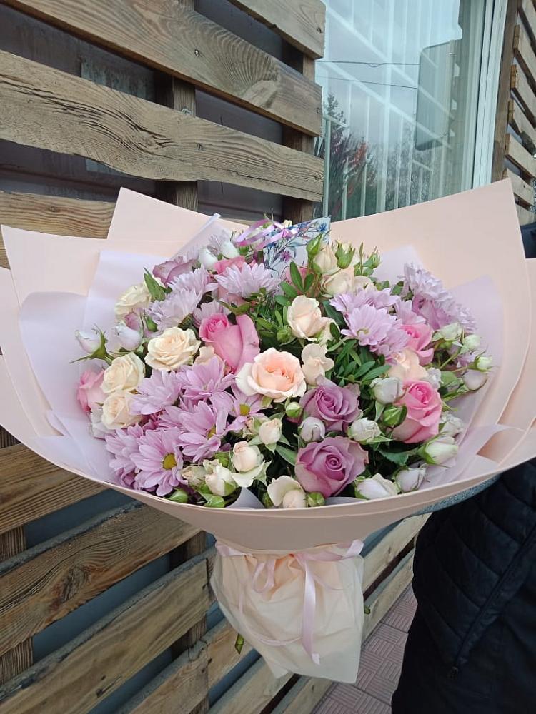 Букет цветов из: Розы и Хризантемы в Демидове