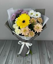 Букет цветов из:  Розы, Герберы и Хризантемы в Демидове