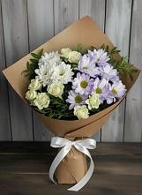 Букет цветов из:  Хризантемы и Розы в Демидове