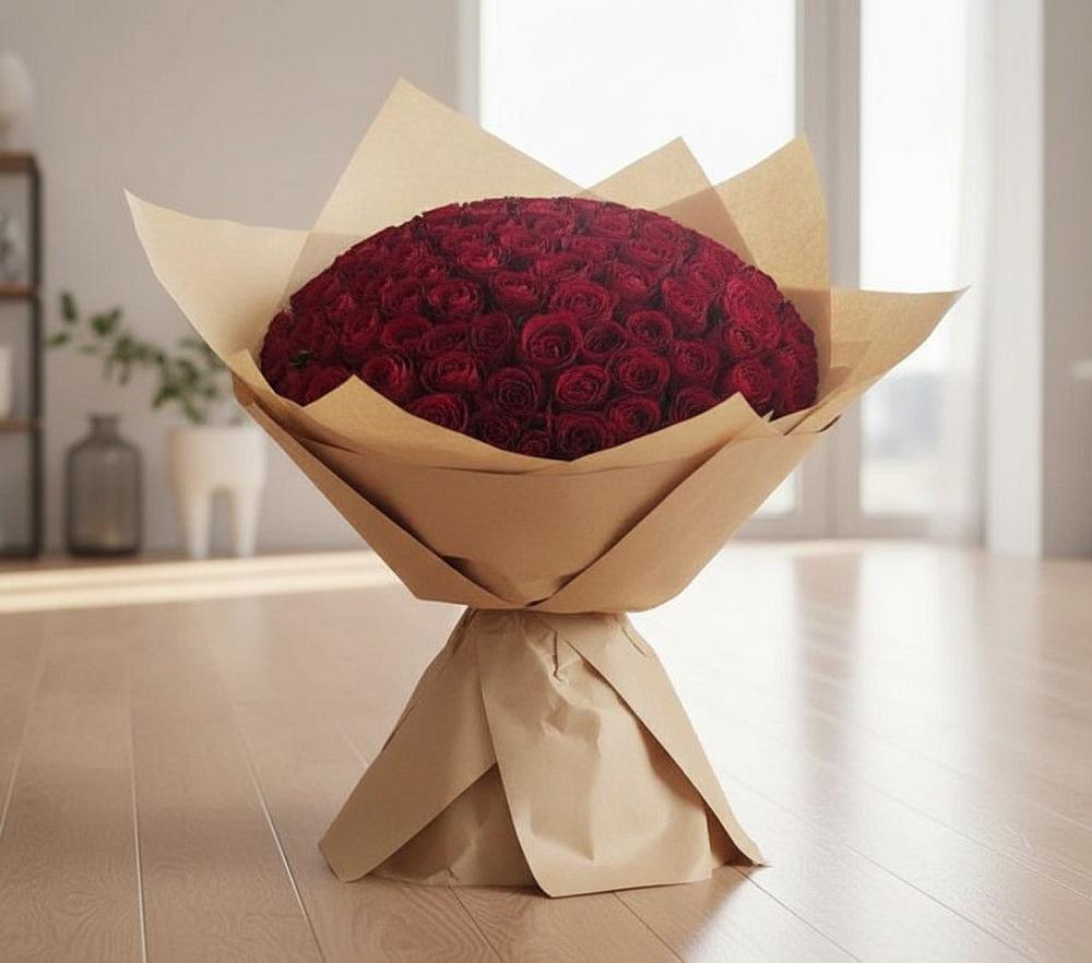 Букет 101 Красная роза в Демидове