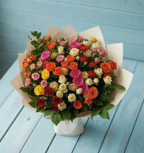 Букет Микс из разноцветных кустовых роз #REPLACE_PRED# Демидове